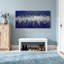 Abstract Abstract Blue And Silver Wave Pattern-723587394