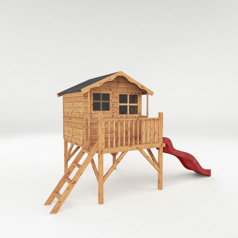 Mercia Poppy Playhouse with Tower & Slide, No