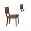 Ensemble de chaises d'appoint 2 pièces rembourrées en bois massif chocolat foncé