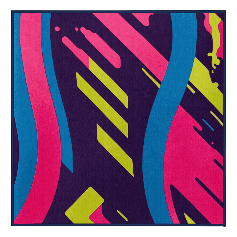 Vivid Oscillation Rug, Square 5'