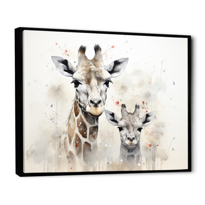 Famille de girafe beige ludique