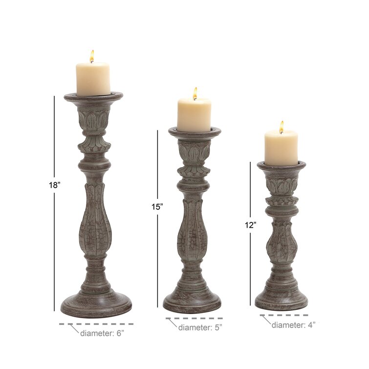 4 diameter by 15, 18 & 24 Tall Round Flameless Candles