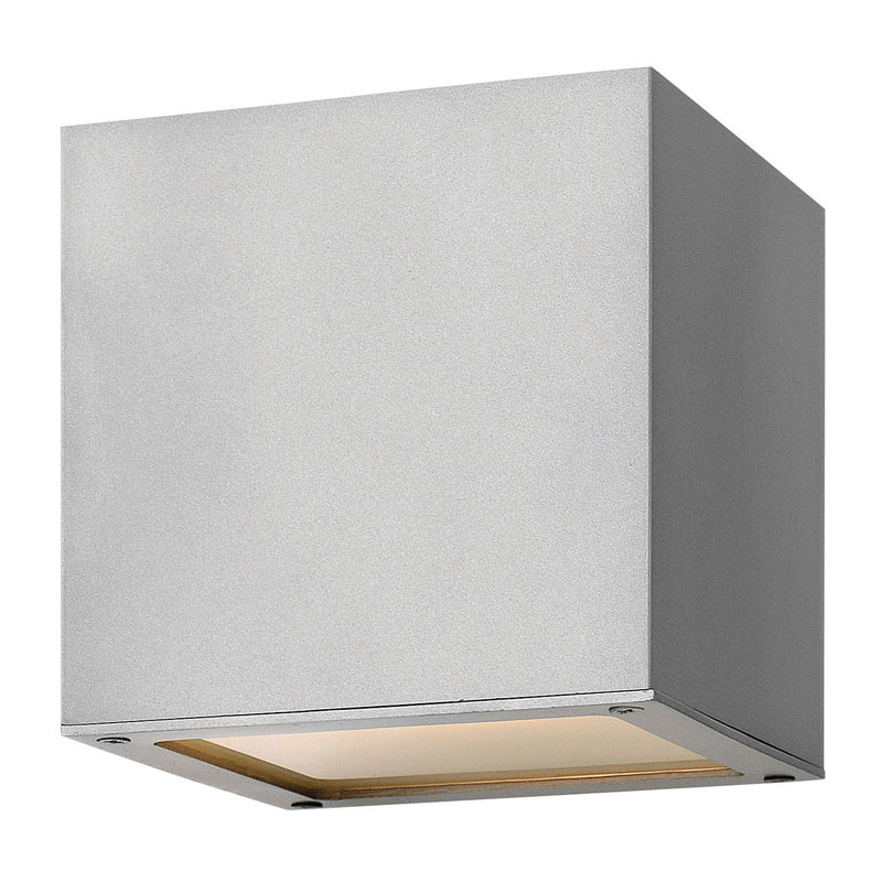 Kube LED Outdoor Flush Mount, Satin Black, Two-Sided