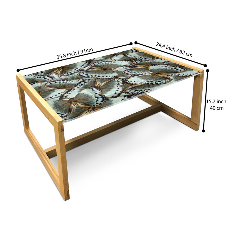 Isahi 4 Legs Coffee Table, 90cm H x 62cm W x 40cm D