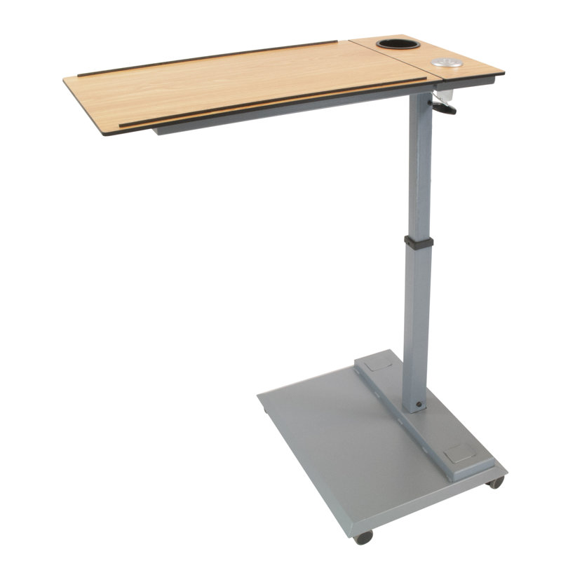 Adjustable Laptop/Tablet Cart, Sliver/Brown