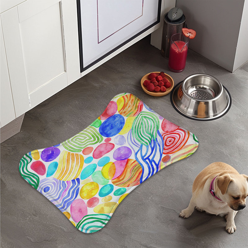 Motifs exubérants - Tapis d'alimentation en os 1 pièce