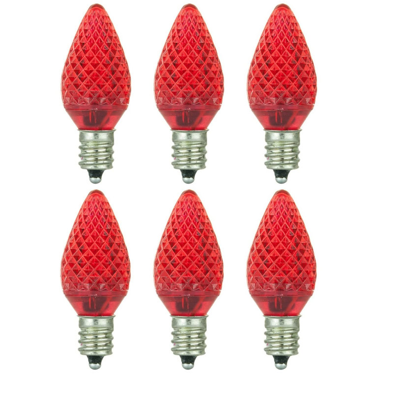 0,4 watts (7 watts équivalents), ampoule DEL à intensité variable C9, non réglable E17 / base intermédiaire