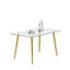 Iverson Glass Top Metal Base Dining Table-1032686046-1032686043
