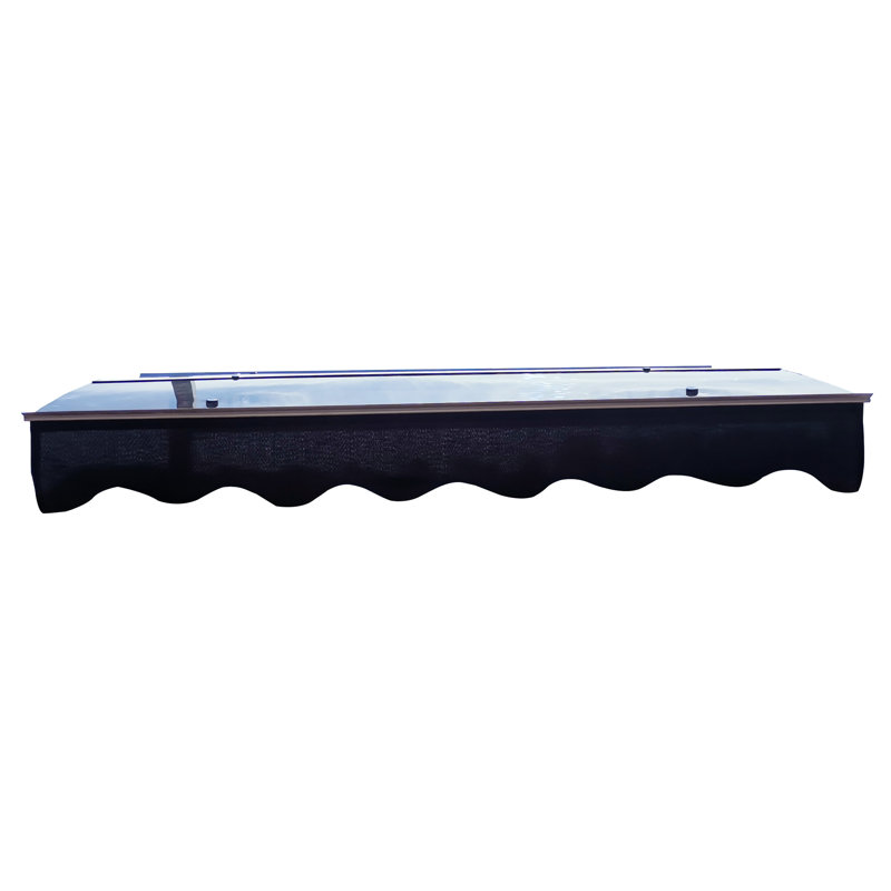 Door Window Awning 59"x34" - Polycarbonate Panel Rust- Brackets Heat Windproof Canopy & Aluminum Rain Uv80+