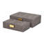 Ausel Crinkled Gloss Pattern Set of 2 Boxes with Gold Handles-2096293590