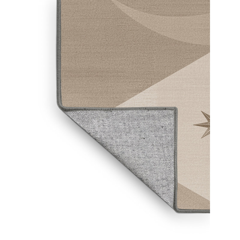 Tapis gris lavable à la machine Bartow, 7 x 10