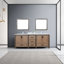 Meuble-lavabo double l 80 po x P 22 po avec plateau blanc et miroirs 30 po Ziva-664690809-586522022
