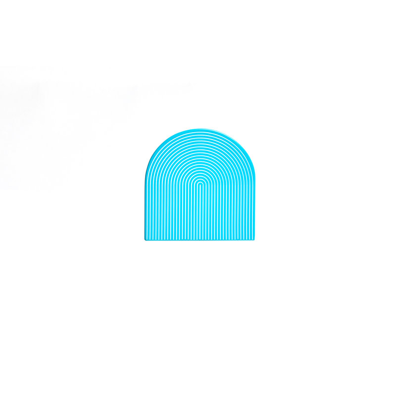 Lacquer Stripe Coasters, Turquoise/White
