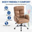 Fauteuil de direction ergonomique en similicuir capitonné avec accoudoirs rembourrés-1281322453