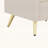 Upholstered Wooden Nightstand with 3 Drawers,Metal Legs & Handles,Marbling Stickers Worktop-1514656164
