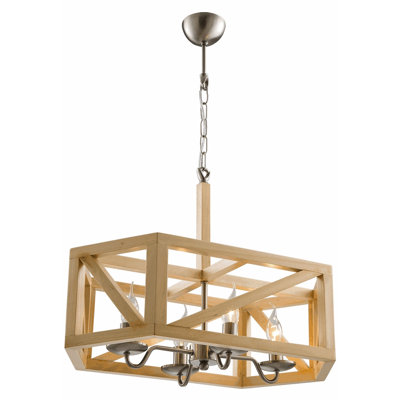 Lustre géométrique à 4 lumières