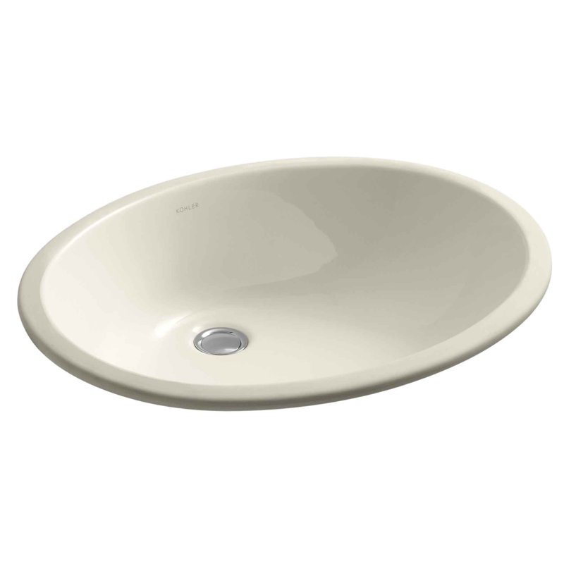 Caxton Undermount Lavatory, 19" x 15", Almond, Glazed