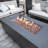 Andes 22'' H x 66'' W Concrete Propane Outdoor Fire Pit Table Hideaway Tank Holder with Lava Rocks-91099072