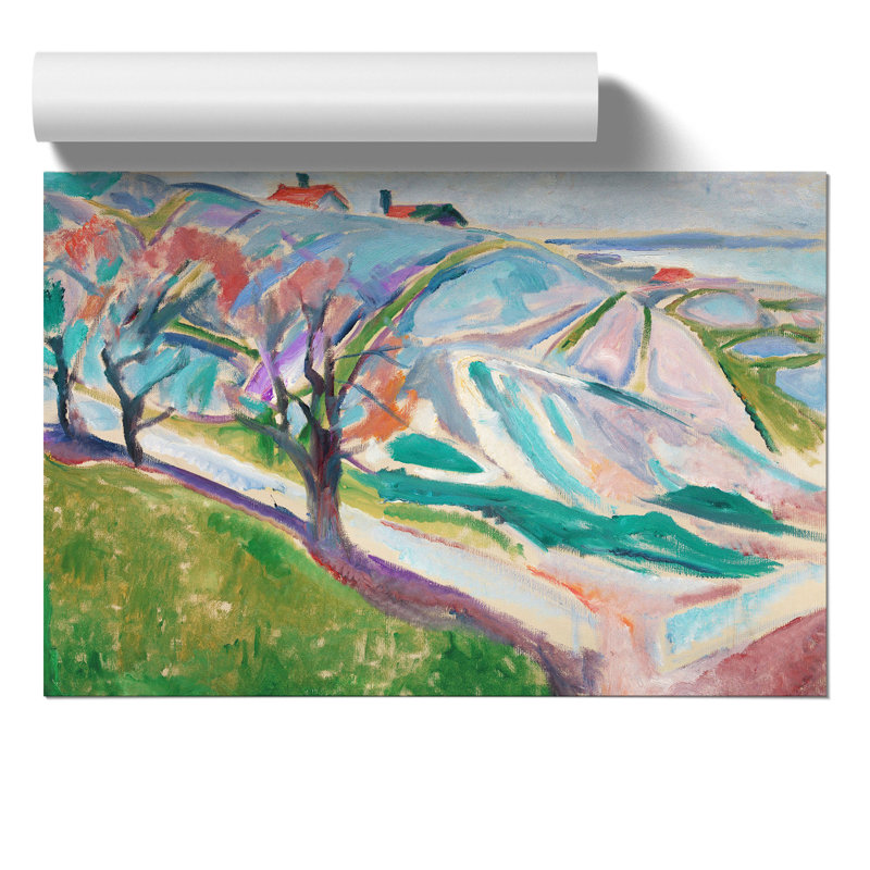 Landscape of Kragero by Edvard Munch - Frameless Print, 59cm H x 84cm W x 0.1cm D