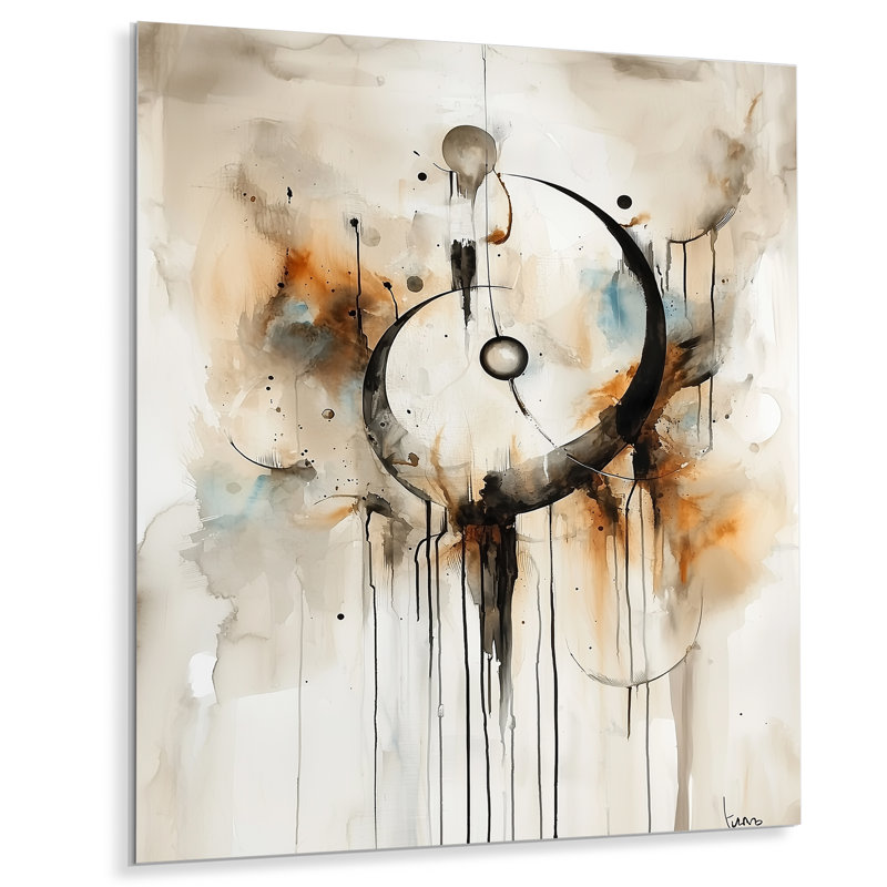 Celestial Balance II - décor géométrique en métal, impression moderne sur métal, H 32 po x l 16 po x P 0,84 po
