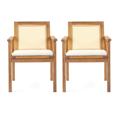 Preston Outdoor Dining Chair With Cushion(Set Of 2)