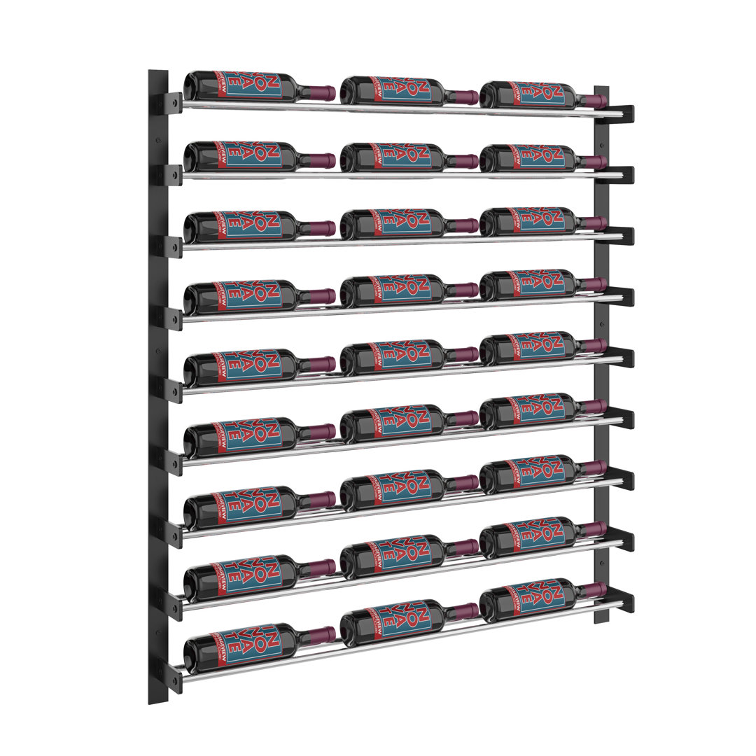 Abbie-Marie 18 Bottle Wall Mounted Wine Bottle Rack Prep & Savour 
