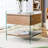 Bedside Table - Surface Sticker, Tempered Glass Side Panels, 1 Drawer, Elegant & Practical Sticker Simple Look