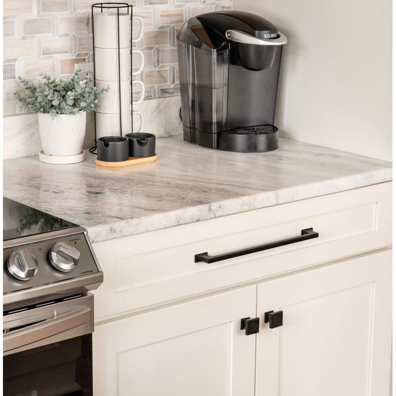 Brownstone Collection Handle Pull - Cabinet Pull - Transitional Hardware for Drawers & Cabinets, 12", Matte Black