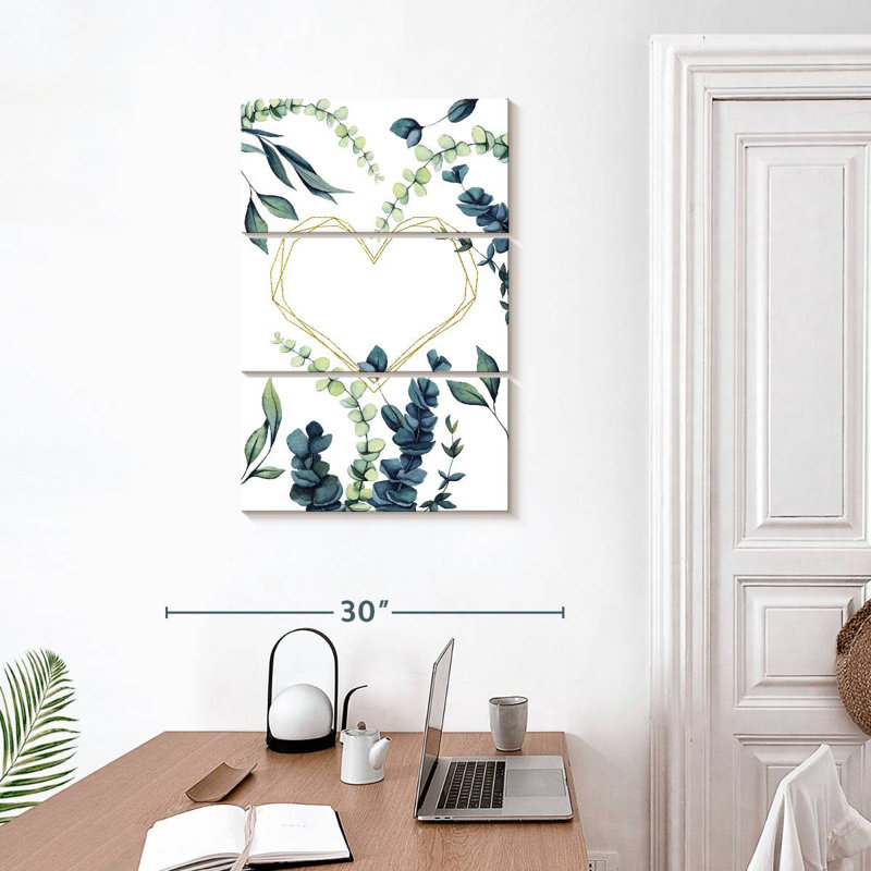 Hardie Eucalyptus And Heart, 32" H x 20" W