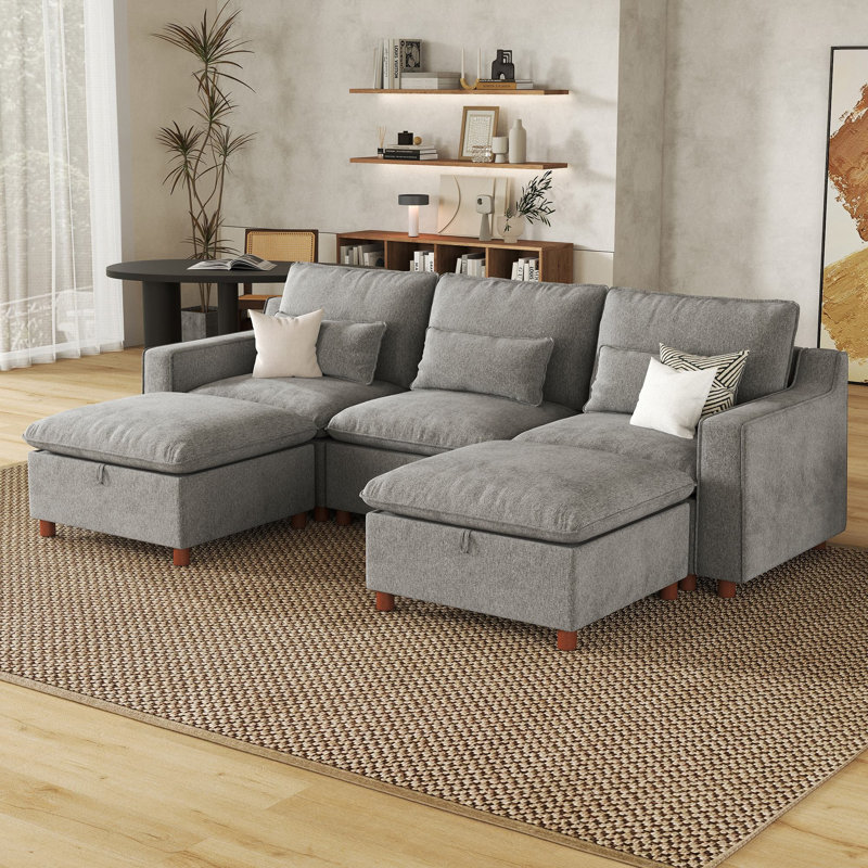 Canapé modulaire 103 po 103 po, 38" H x 103" W x 34" D, Grey
