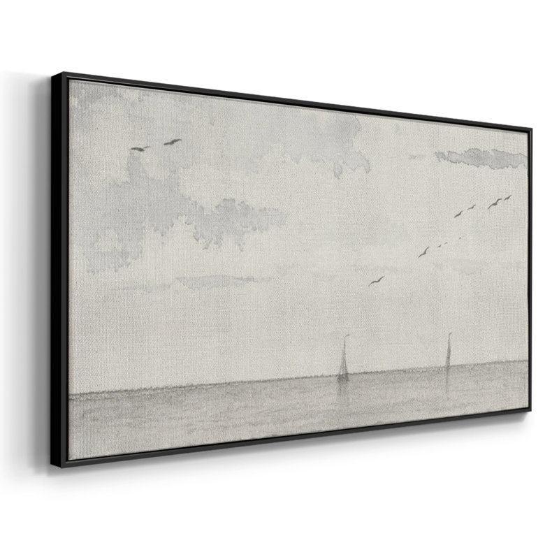 Paysage, série CDLxxiv, toile tendue avec châssis, prête à être accrochée, H 21 po x l 41 po, Noir