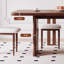 Table de salle à manger rétro en bois de noyer de style français-299875150