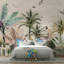 Murale jungle tropicale avec oiseaux-1101556833