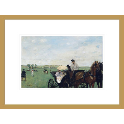 «At the Races in the Countryside» par Edgar Degas, impression giclée encadrée