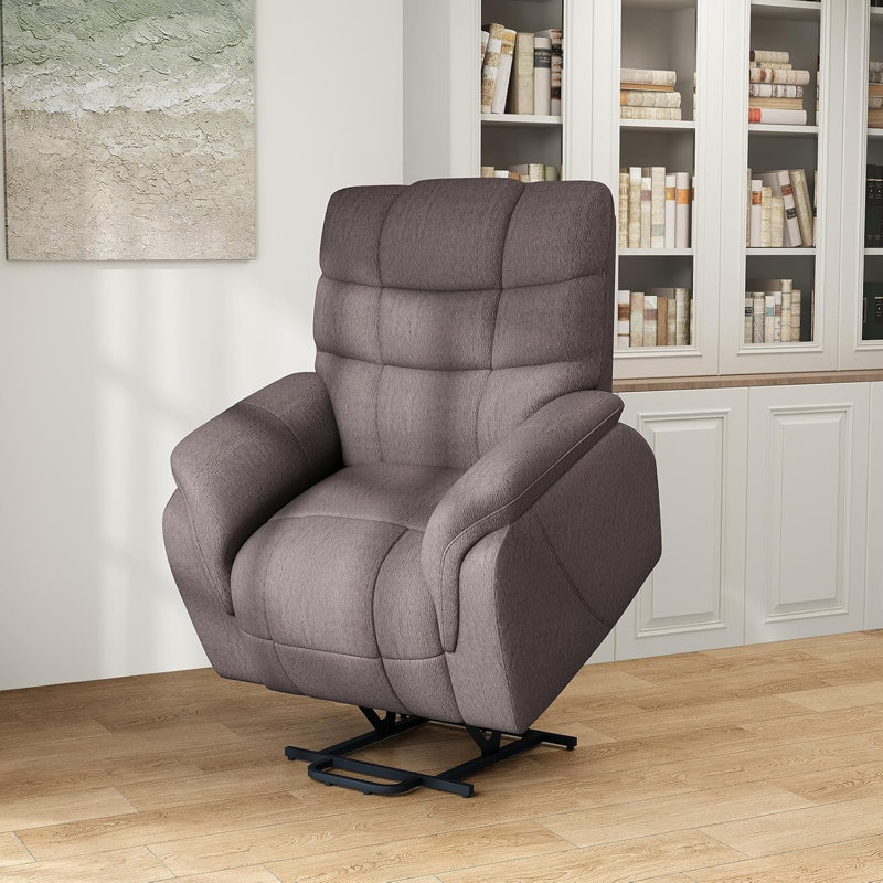 Fauteuil inclinable électrique Power Lift avec télécommande, tissu chenille antidérapant, aide au levage pour personnes âgées, assemblage sans outil, capacité de 350 lb