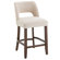 Bisto Nakenzie Upholstered Counter Height Bar Stool with Brown Wood legs for Dining Room, Kitchen