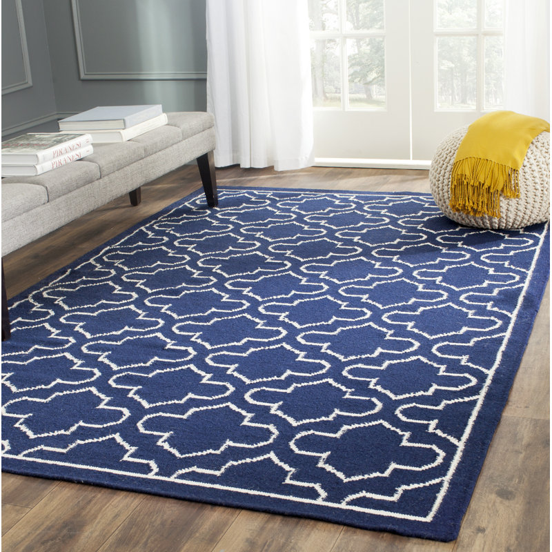Vogel Geometric Wool Hand Woven Area Rug, Rectangle 183 x 274 cm