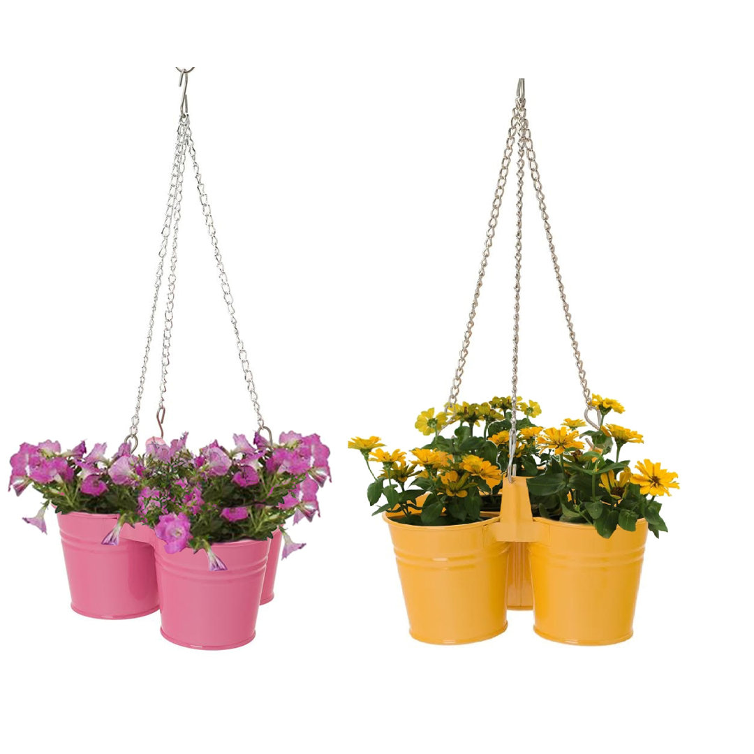 Metal Hanging Planter (Set of 2) Gracie Oaks
