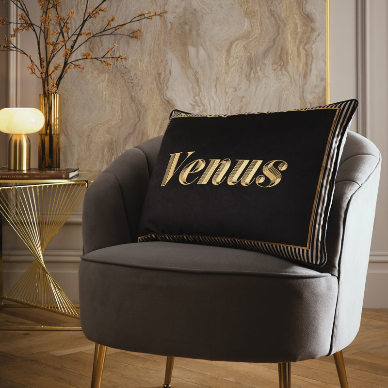 Laurence Llewelyn-Bowen Venus Signature Cushion Black, Cushion Cover
