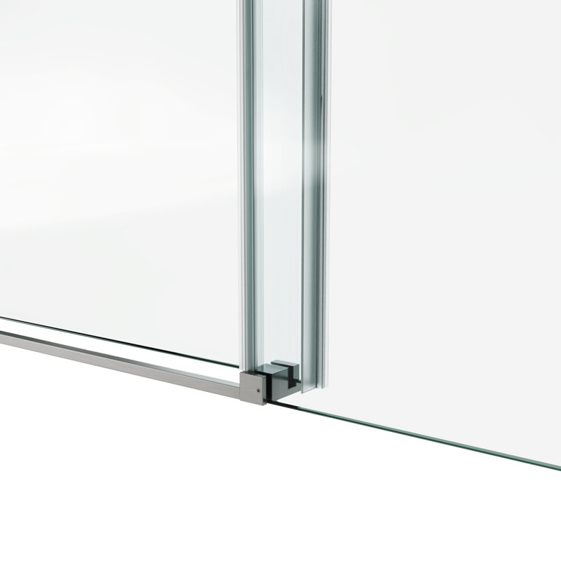 Porte de douche en verre sans cadre de luxe, design minimaliste moderne pour salle de bain