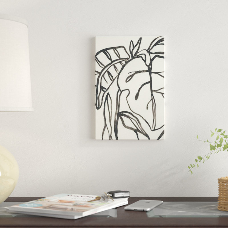 « tropical contour i », impression sur toile, H 24 po x l 16 po x P 1 po, Toile tendue, Pas de tapis