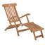 Chaise longue inclinable en teck Elodie