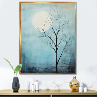 «Blue Moon Tranquility - Moon», art mural sur toile