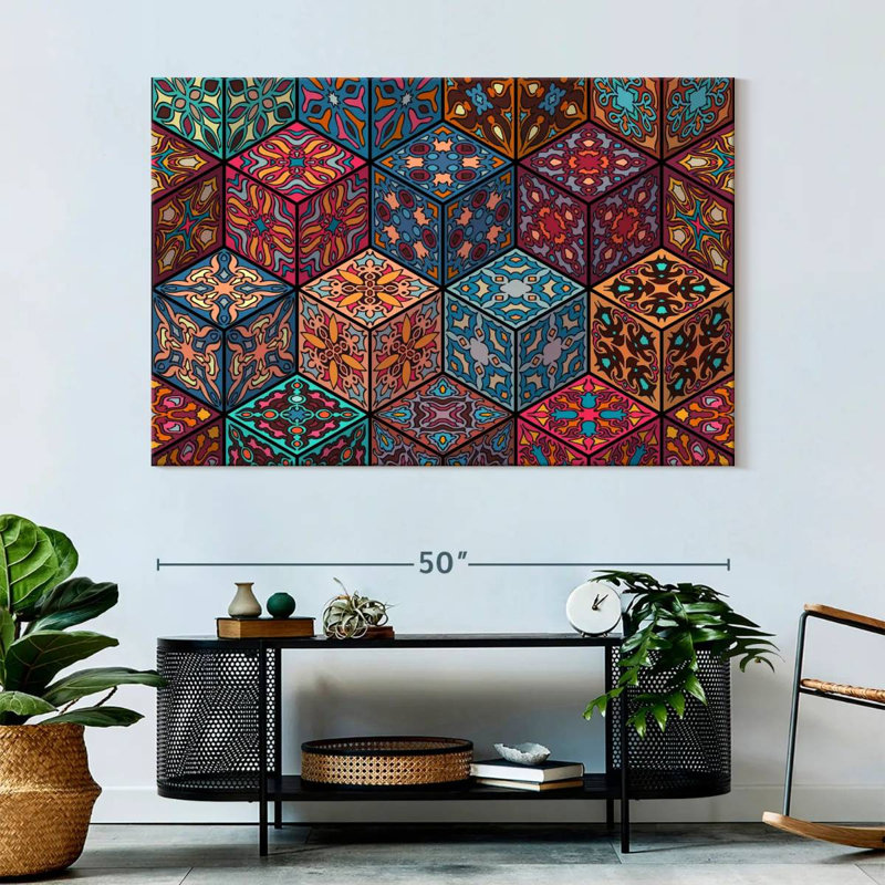 Cubes de mandala Kerner, H 34 po x l 51 po