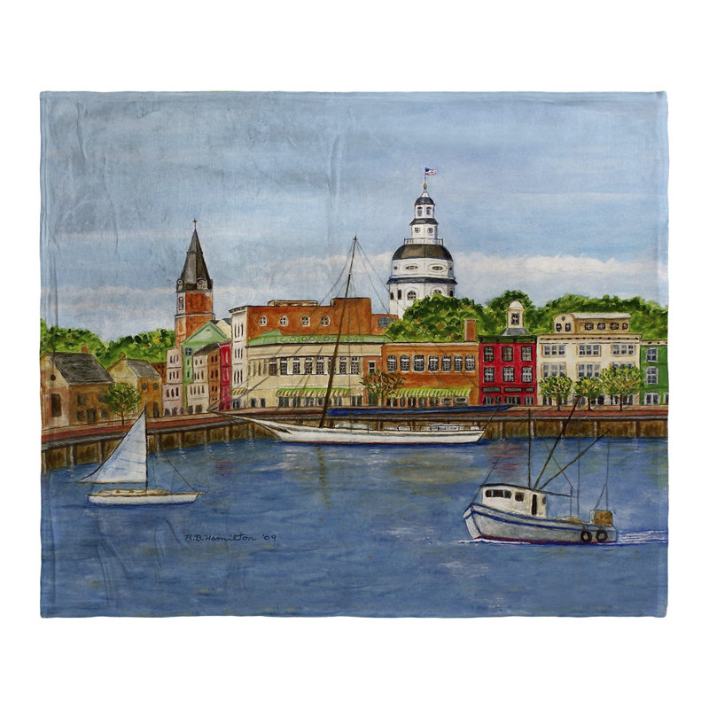 Jeté en soie Annapolis City Dock