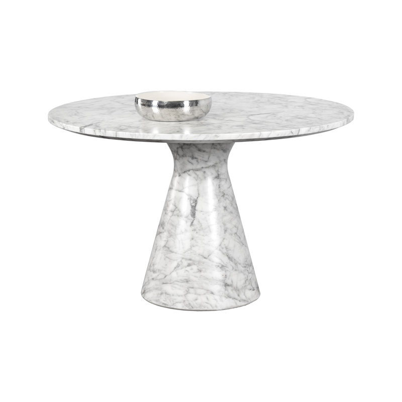 Anshum Round Dining Table - White