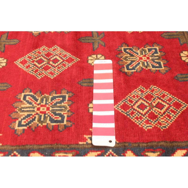 Tapis unique en laine noué à la main nouvel âge 5 pi 1 po x 6 pi 5 po Haifa - rouge / beige