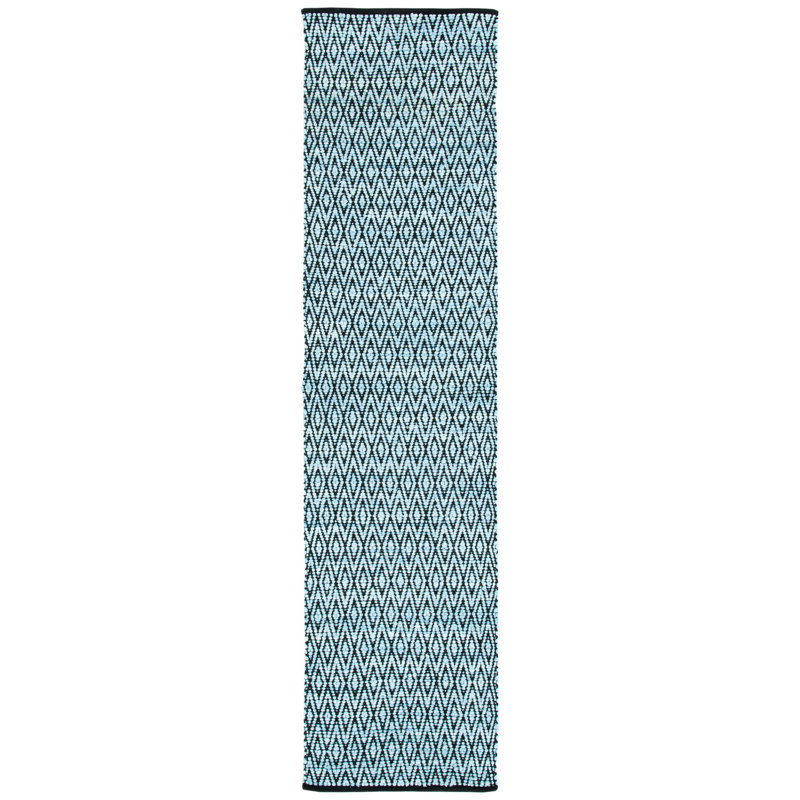 Tapis géométrique tissé à la main Montauk, Tapis de couloir 2 pi 3 po x 9 pi
