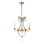 3 Light Mini Gold And Silver Empire Chandelier