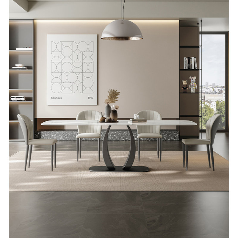Table de salle à manger Italian Minimalist, H 29,53 po x l 31,5 po x L 55,12 po
